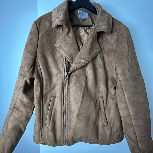 ASOS Tan Vegan Suede Jacket - Picture 2 of 6